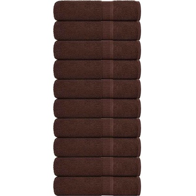 vidaXL Кърпи за душ FROGN 10 бр. Кафяви 70x140 см 360 г/м2 (136763)