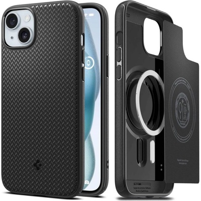 Spigen Тънък кейс с MagSafe за iPhone 15 от Spigen Mag Armor - Черен (8809896751360)