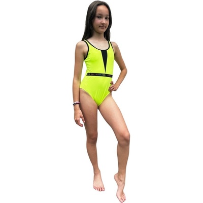 Modadeti Dívčí jednodílné plavky Neon yellow – Zbozi.Blesk.cz