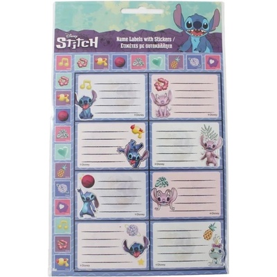 Lilo and stitch Ученически етикети - Stitch, 8 броя (771-30149)