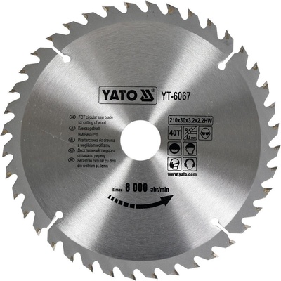 YATO pilový kotouč na dřevo 210x30 mm YT-6067