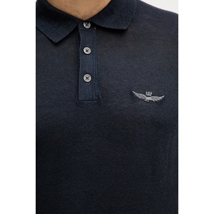 Aeronautica Militare тениска с яка мъжка от лен (MA1625UL00935) - answear - 132,98 лв