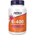 NOW NOW Vitamin E-400 IU with Selenium, 100 Softgels