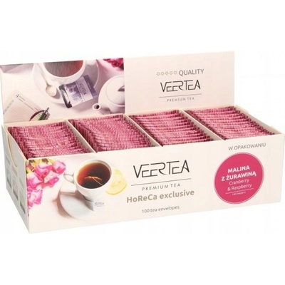Veertea ovocný porciovaný čaj malina s brusnicou 100 x 2 g