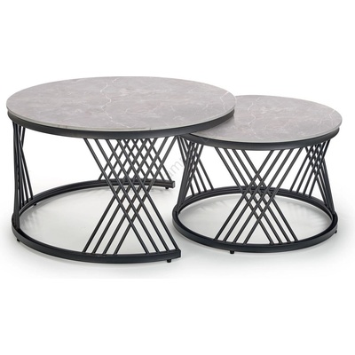 Halmar Комплект от 2 холни маси elegra, сиви (ha0176)