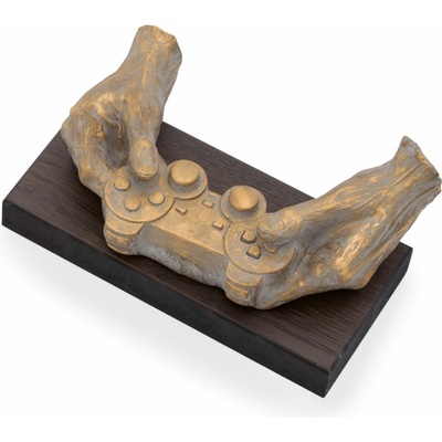 Trofej herní ovladač 25 x 16 cm zlatá