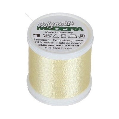 Vyšívací nitě PES Madeira Polyneon (400m) barva 1666 pale yellow