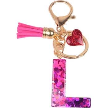 HARAHU Ключодържател Азбука - l / Розова / Сърце kp37982 (37982)