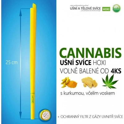 HOXI Ušní svíce s CANNABISEM volně balené