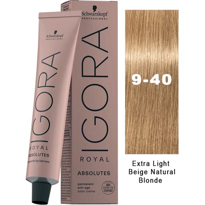 Schwarzkopf Igora Royal Absolutes 9-40 extra světlá blond béžová přírodní 60 ml