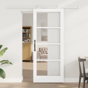 vidaXL Преплъзваща се врата ORKDAL 83 x 202 см Бяло (3332082)