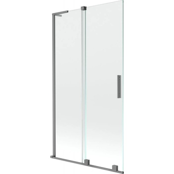 Mexen Velar L двукрилен плъзгащ се параван за вана 100 x 150 см, прозрачен, gun metal - 896-100-003-01-95 (896-100-003-01-95)
