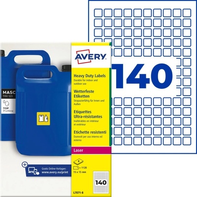 Avery Zweckform L7071-8 Odolné etikety bílé 15x15 mm 1120 ks