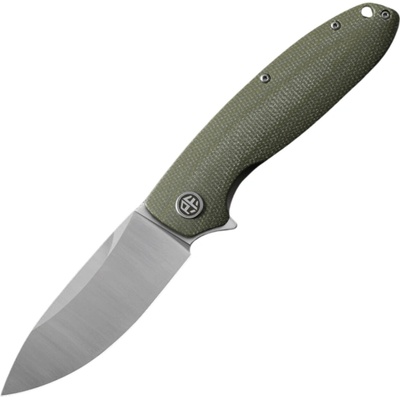 ! Petrified Fish PFB01 Terra Satin D2 Green Micarta PFB01GRMS