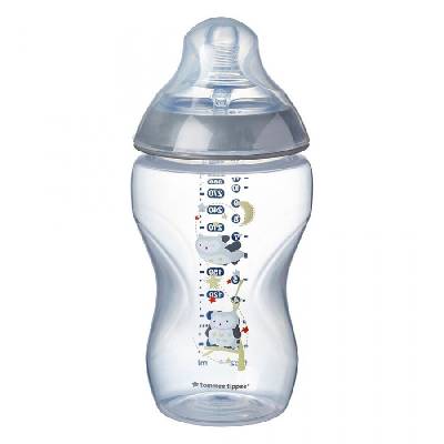 Шише за хранене Easi-Vent 3м+ 340 мл с декорация БУХАЛИ - Tommee Tippee