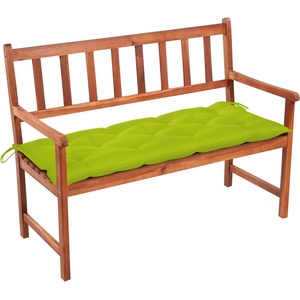vidaXL Градинска пейка с възглавница, 120 cм, акация масив (3063794)