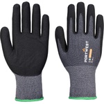 Portwest ap12 sg grip15 eco nitrile / Защитни ръкавици, ниво a1, на допир, 12 броя в опаковка - черно/сиви xl (ap12g8rxl)