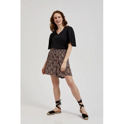 Moodo Dámské šortky s květinovém vzorem černá