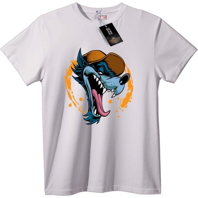NOONEBRAND Тениска Вълк с Шапка - 6XL, White