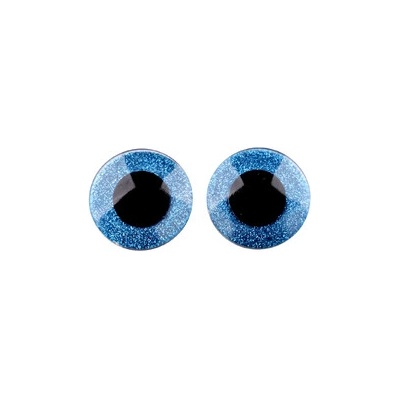 Glitrové (třpytivé) oči Ø 40 mm - modrá