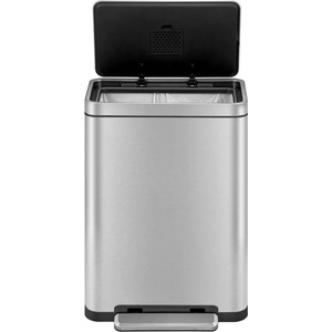 EKO 30 л кош за отпадъци с педал матиран инокс EKO от серия X-CUBE (EKO936830Matts/s)