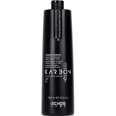 Echosline Терапевтичен веган шампоан с органичен въглен Echosline Karbon 9 Shampoo 1000мл