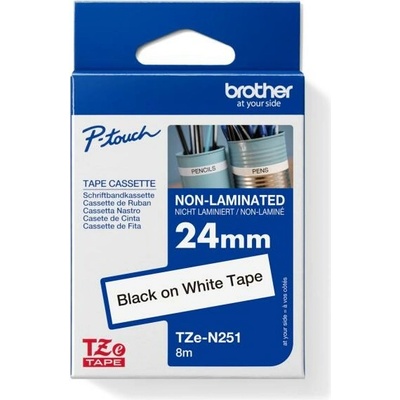 Brother Samolepiaca páska TZEN251 24 mm biela/čierna