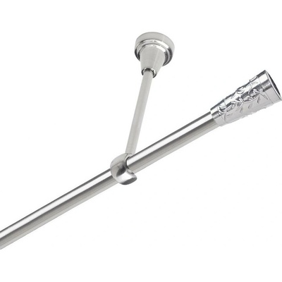OK-GarnýžeCZ Garnýž kovová jednořadá 19mm Sevilla nerez 470 cm do stropu / na tunýlek - bez kroužků