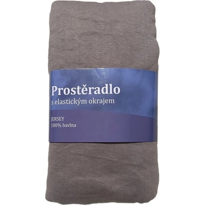 Jerry Fabrics Prostěradlo Jersey Šedá Bavlna 180x200