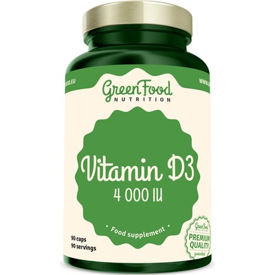 GreenFood Nutrition Vitamín D3 4000 IU 90 kapsúl