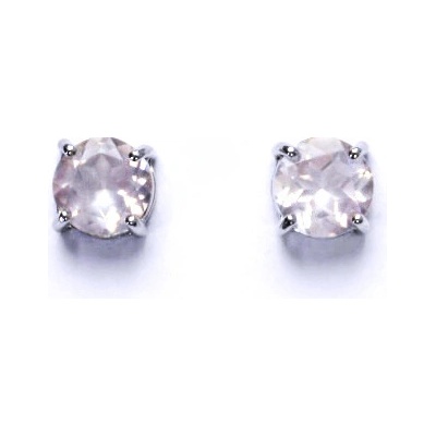 Čištín Zlaté náušnice, přírodní růženín, bílé i žluté zlato - NŠ 1250