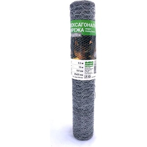 РОСИМА МРЕЖА ХЕКСАГОНАЛНА ПОЦИНКОВАНА hobby fence h=0.5м l=10м 25х25х0.8мм (ro81888)