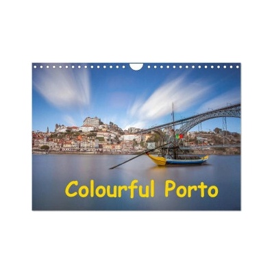 Colorful Porto Wall DIN A4 landscape, CALVENDO 12 Month Wall 2026