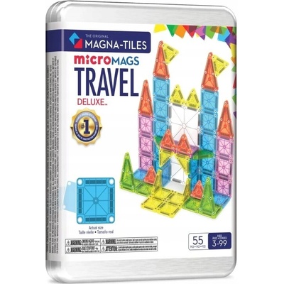 MAGNA-TILES Cestovné magnetické kocky microMAGS XL 55 ks