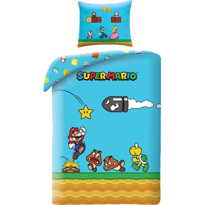 Halantex obliečky Super Mario Jump NO-532BL 140x200 70x90