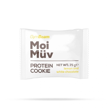 GymBeam MoiMüv Protein Cookie 75 g лимон и бял шоколад
