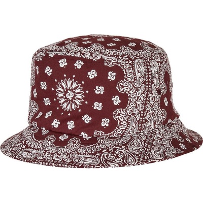 Flexfir klobouk Bandana s květinovým tiskem vínová