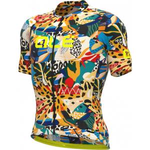 Alé Мъжка фланелка с къс ръкав за колоездене Alé PR-E Kenya S/S Jersey Cycling jersey - Yellow - размер XXL (056-2619-0117)