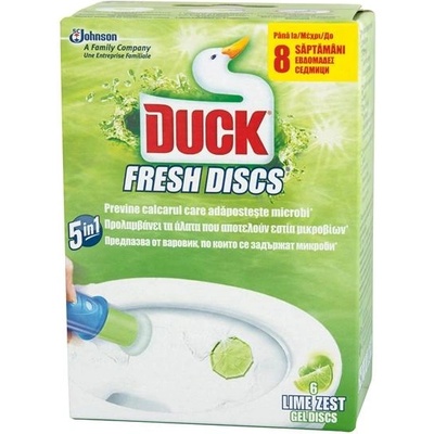 Duck Ароматизатор за тоалетна Duck Fresh Discs, гел, лайм, 36 ml