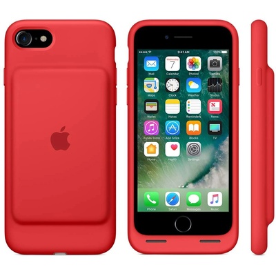 Apple Smart Battery Case - оригинален кейс с вградена батерия за iPhone 8, iPhone 7 (червен)