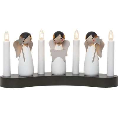 Vianočné LED svietnik dĺžka 31 cm Star Trading Angel Choir - biely