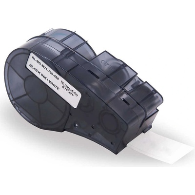 Compatible Brady M21-500-488 / 110935, полиестер, 12.70 mm x 6.40 m, черен печат / бял фон, съвместима лента (RL-BD-M21-500-488-BK/WT)