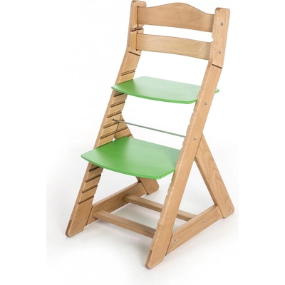 Hajdalánek Rostoucí židle Maja opěrka do kulata dub světlý / zelená
