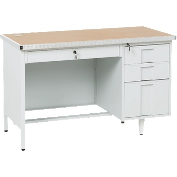 Image 1 of Carmen Метално бюро Carmen CR-1318 L - сиво / бук (3580308)