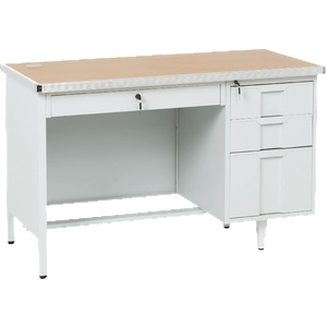 Carmen Метално бюро Carmen CR-1318 L - сиво / бук (3580308) - tierradesign