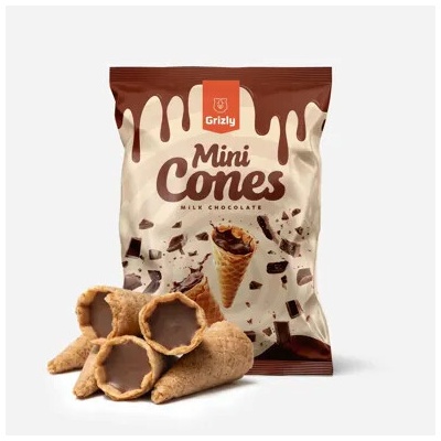 Grizly Mini kornútky s mliečnou čokoládou 150 g