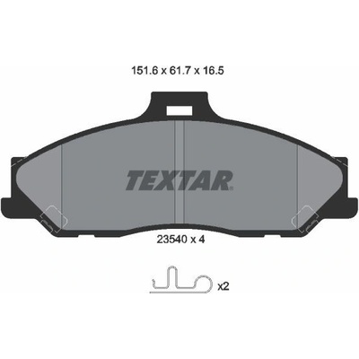 Sada brzdových platničiek kotúčovej brzdy TEXTAR 2354001