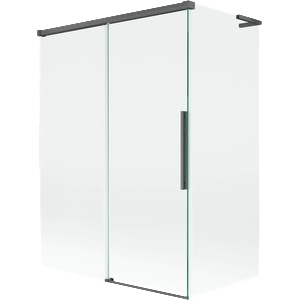 Mexen Rox L 2-крилен плъзгащ параван за вана 120 + 70 x 150 см, прозрачен, четка в (8C9L-120-070-66-00)