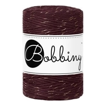 Bobbiny Macrame Cord 1, 5 mm 100 m Golden Burgundy юта (MD-E099)