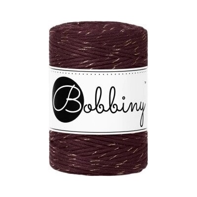 Bobbiny Macrame Cord 1, 5 mm 100 m Golden Burgundy юта (MD-E099)
